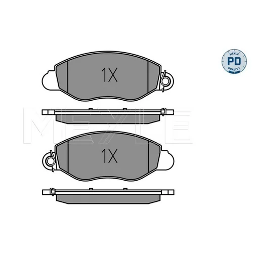 Sada brzdových platničiek kotúčovej brzdy MEYLE 025 234 3418/PD - obr. 2