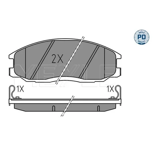 Sada brzdových platničiek kotúčovej brzdy MEYLE 025 235 6916/PD