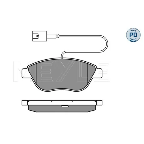 Sada brzdových platničiek kotúčovej brzdy MEYLE 025 237 0919/PD - obr. 2