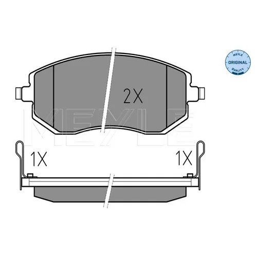 Sada brzdových platničiek kotúčovej brzdy MEYLE 025 238 6517/W - obr. 1