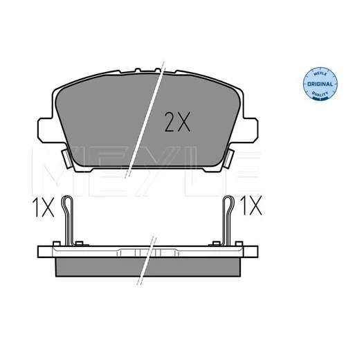 Sada brzdových platničiek kotúčovej brzdy MEYLE 025 240 8717/W - obr. 1