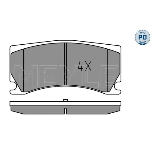 Sada brzdových platničiek kotúčovej brzdy MEYLE 025 248 5115/PD
