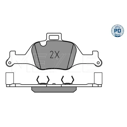 Sada brzdových platničiek kotúčovej brzdy MEYLE 025 259 0018/PD - obr. 1