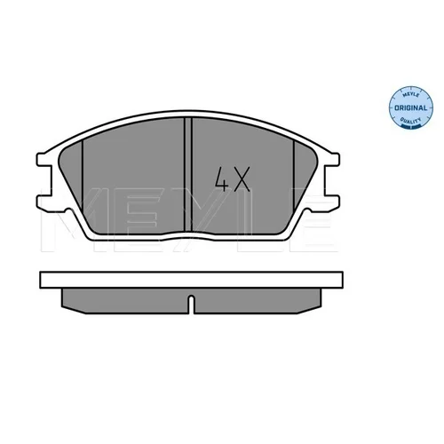 Sada brzdových platničiek kotúčovej brzdy MEYLE 025 210 1214 - obr. 1