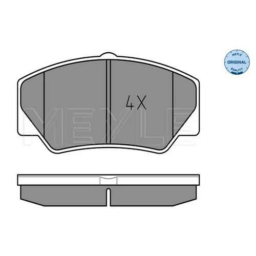 Sada brzdových platničiek kotúčovej brzdy MEYLE 025 211 4117 - obr. 1