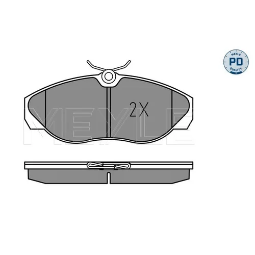 Sada brzdových platničiek kotúčovej brzdy MEYLE 025 217 9719/PD - obr. 1