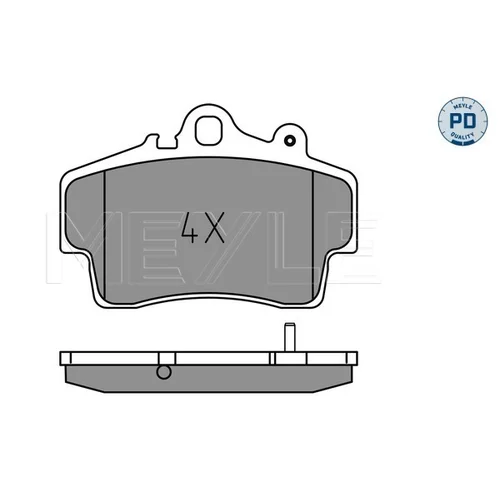 Sada brzdových platničiek kotúčovej brzdy MEYLE 025 219 3715/PD - obr. 1