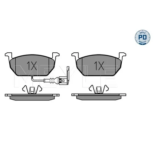 Sada brzdových platničiek kotúčovej brzdy MEYLE 025 220 3517/PD
