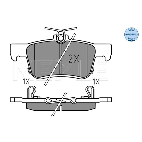 Sada brzdových platničiek kotúčovej brzdy MEYLE 025 224 2915 - obr. 1
