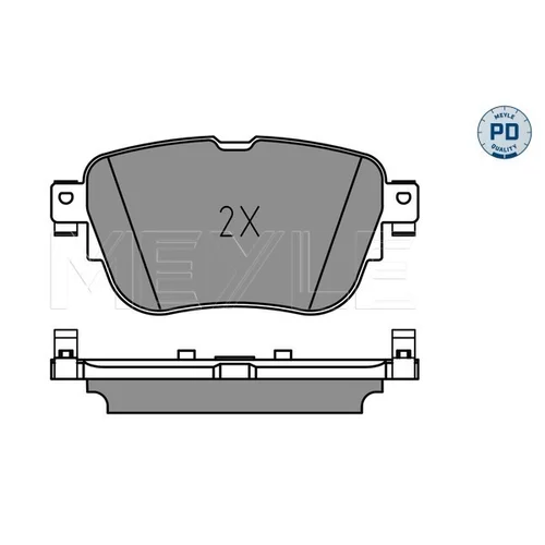 Sada brzdových platničiek kotúčovej brzdy MEYLE 025 224 3716/PD - obr. 1