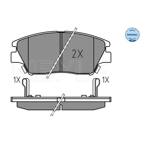 Sada brzdových platničiek kotúčovej brzdy MEYLE 025 225 9018 - obr. 1