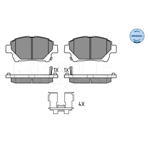 Sada brzdových platničiek kotúčovej brzdy MEYLE 025 235 1015/W - obr. 1