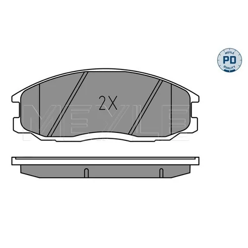Sada brzdových platničiek kotúčovej brzdy MEYLE 025 235 6916/PD - obr. 1