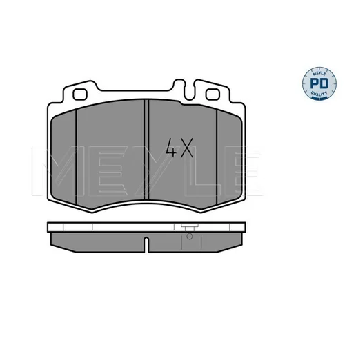 Sada brzdových platničiek kotúčovej brzdy MEYLE 025 237 4517/PD - obr. 1