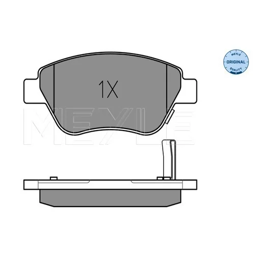 Sada brzdových platničiek kotúčovej brzdy MEYLE 025 239 8217/W - obr. 1