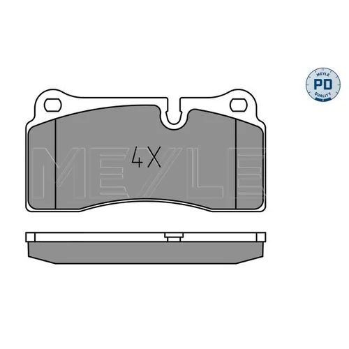 Sada brzdových platničiek kotúčovej brzdy MEYLE 025 242 6118/PD