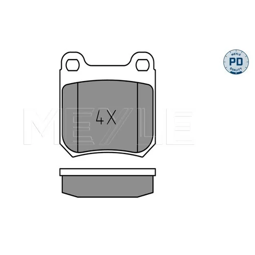 Sada brzdových platničiek kotúčovej brzdy MEYLE 025 210 5015/PD
