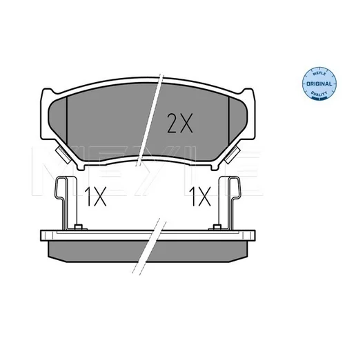 Sada brzdových platničiek kotúčovej brzdy MEYLE 025 219 0715/W - obr. 1