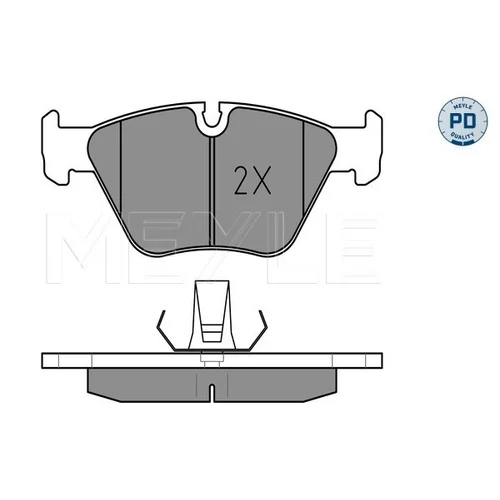 Sada brzdových platničiek kotúčovej brzdy MEYLE 025 219 9020/PD - obr. 1