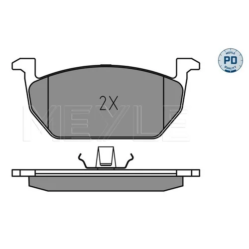 Sada brzdových platničiek kotúčovej brzdy MEYLE 025 220 3517/PD - obr. 1