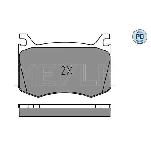 Sada brzdových platničiek kotúčovej brzdy MEYLE 025 220 9115/PD - obr. 1