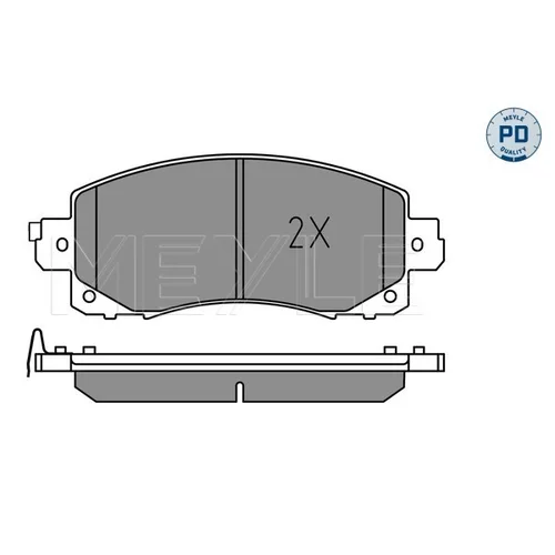 Sada brzdových platničiek kotúčovej brzdy MEYLE 025 222 0117/PD - obr. 2