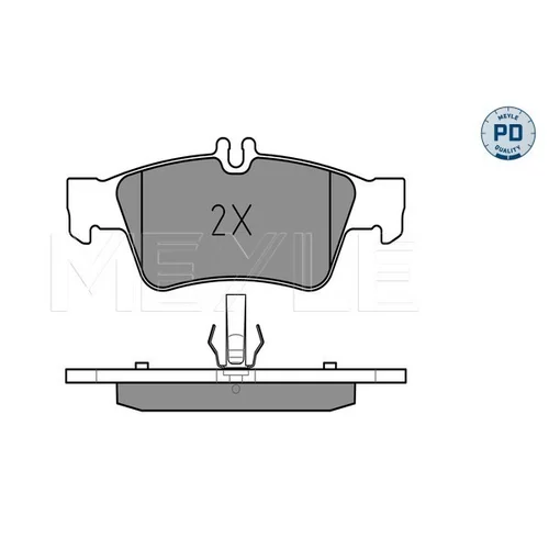 Sada brzdových platničiek kotúčovej brzdy MEYLE 025 233 3416/PD - obr. 1