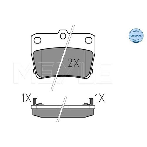 Sada brzdových platničiek kotúčovej brzdy MEYLE 025 236 5614/W - obr. 1