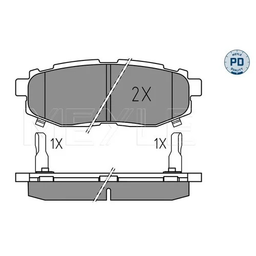 Sada brzdových platničiek kotúčovej brzdy MEYLE 025 248 5416/PD - obr. 1