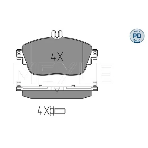 Sada brzdových platničiek kotúčovej brzdy MEYLE 025 248 6919/PD - obr. 1