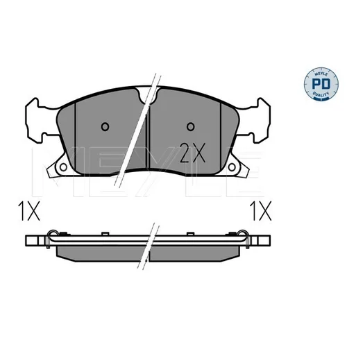 Sada brzdových platničiek kotúčovej brzdy MEYLE 025 251 9021/PD - obr. 2
