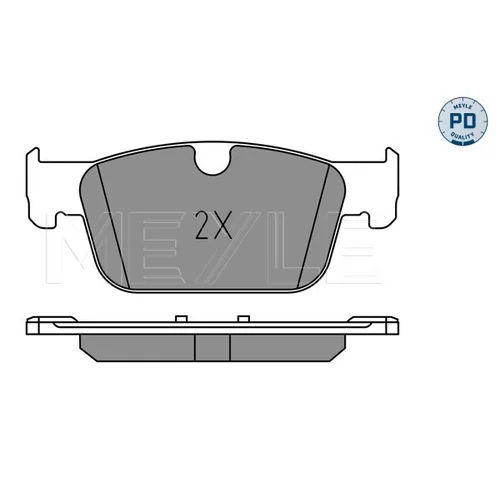 Sada brzdových platničiek kotúčovej brzdy MEYLE 025 220 9817/PD - obr. 1