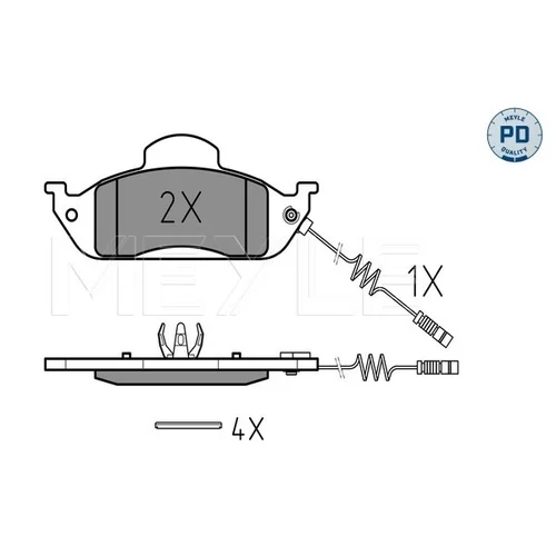 Sada brzdových platničiek kotúčovej brzdy MEYLE 025 231 9317/PD - obr. 1