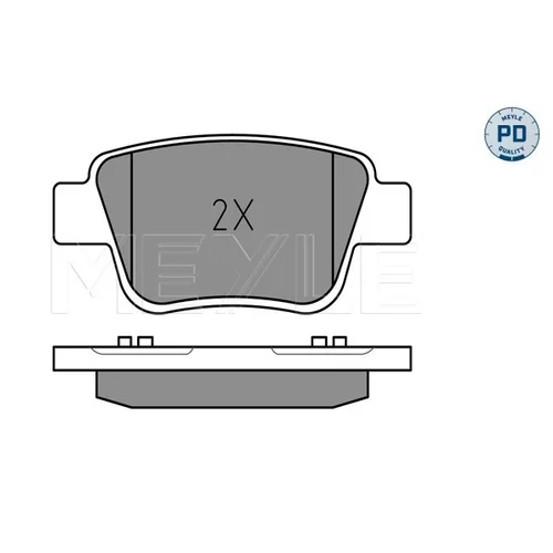 Sada brzdových platničiek kotúčovej brzdy MEYLE 025 236 2016/PD - obr. 2