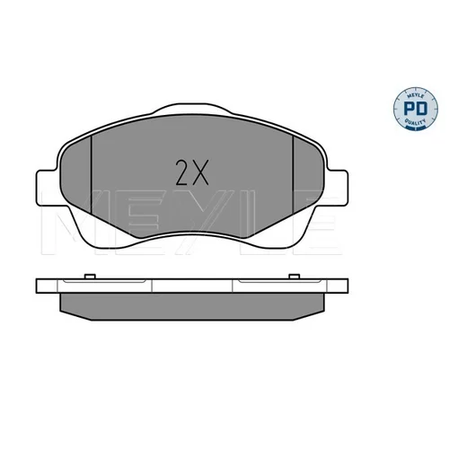 Sada brzdových platničiek kotúčovej brzdy MEYLE 025 237 6819/PD - obr. 2