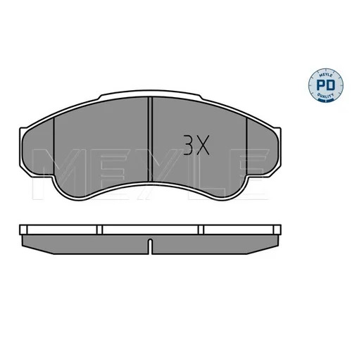 Sada brzdových platničiek kotúčovej brzdy MEYLE 025 239 1919/PD - obr. 3