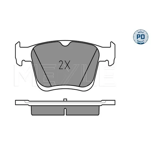 Sada brzdových platničiek kotúčovej brzdy MEYLE 025 250 0816/PD - obr. 2