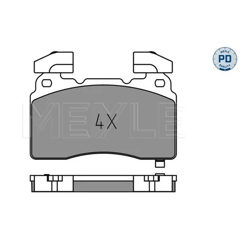 Sada brzdových platničiek kotúčovej brzdy MEYLE 025 259 1516/PD