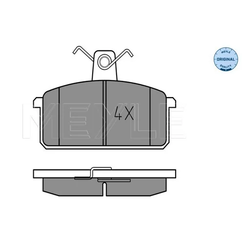 Sada brzdových platničiek kotúčovej brzdy MEYLE 025 214 1814 - obr. 1