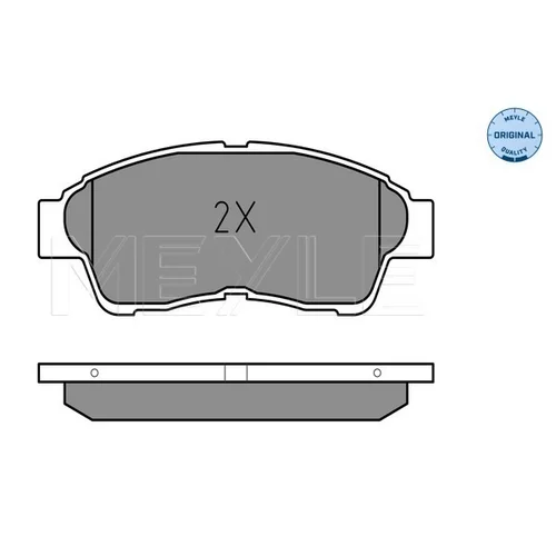 Sada brzdových platničiek kotúčovej brzdy MEYLE 025 216 0117/W - obr. 1