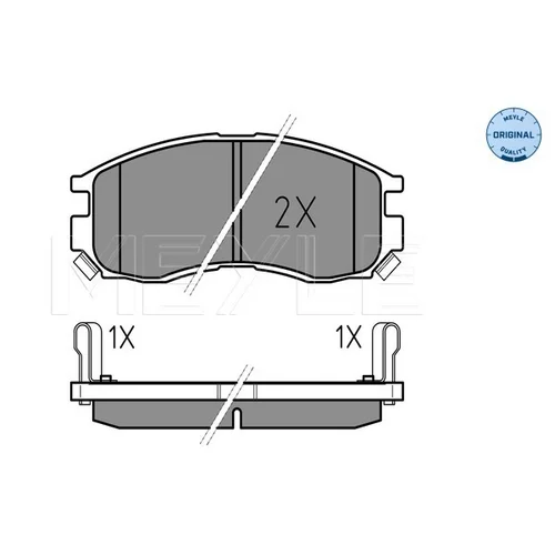 Sada brzdových platničiek kotúčovej brzdy MEYLE 025 216 4716/W - obr. 1