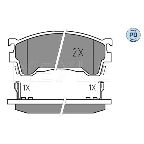 Sada brzdových platničiek kotúčovej brzdy MEYLE 025 217 5416/PD - obr. 1