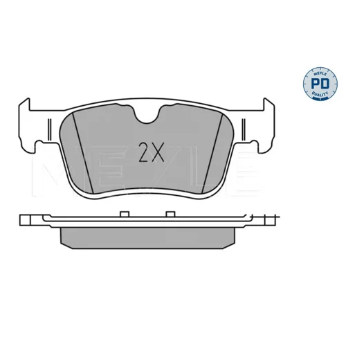 Sada brzdových platničiek kotúčovej brzdy MEYLE 025 225 6816/PD - obr. 1