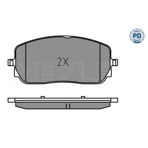 Sada brzdových platničiek kotúčovej brzdy MEYLE 025 229 4419/PD - obr. 2