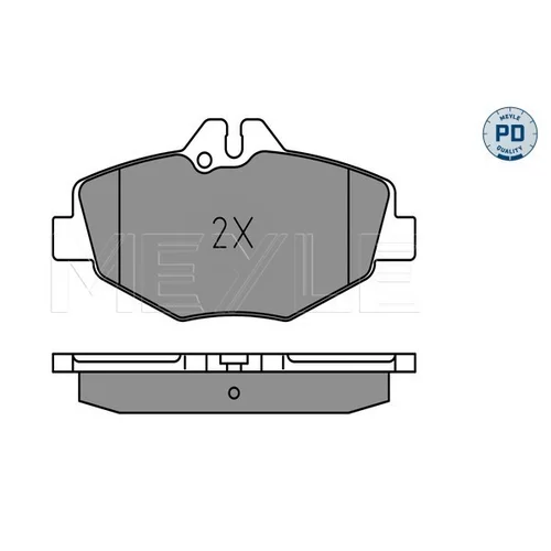 Sada brzdových platničiek kotúčovej brzdy MEYLE 025 237 4320-1/PD - obr. 2