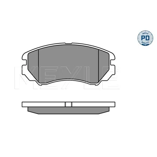 Sada brzdových platničiek kotúčovej brzdy MEYLE 025 238 9116/PD - obr. 1