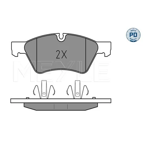 Sada brzdových platničiek kotúčovej brzdy MEYLE 025 239 2221/PD - obr. 1
