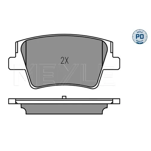 Sada brzdových platničiek kotúčovej brzdy MEYLE 025 240 0016/PD - obr. 2