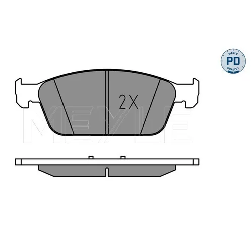 Sada brzdových platničiek kotúčovej brzdy MEYLE 025 255 5518/PD - obr. 1