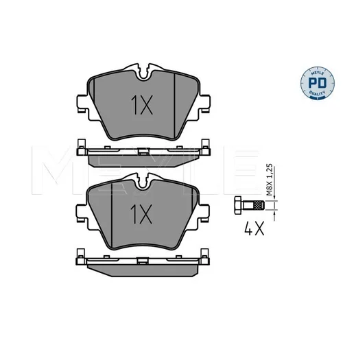 Sada brzdových platničiek kotúčovej brzdy MEYLE 025 256 1718/PD - obr. 1